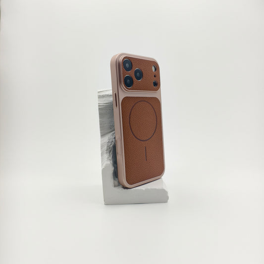 Retro Split Tone Vegan Leather Phone Case