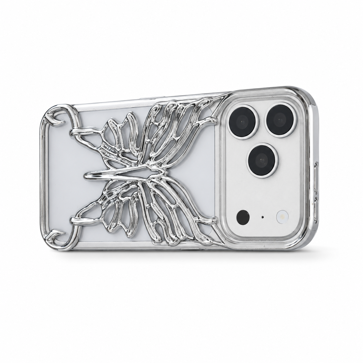 Chrome Butterfly Cooling Phone Case