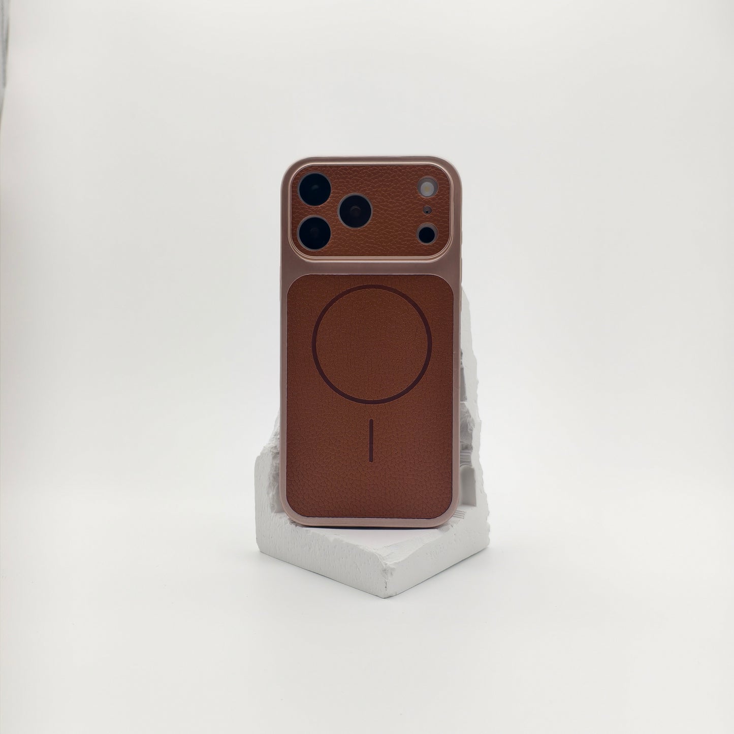 Retro Split Tone Vegan Leather Phone Case