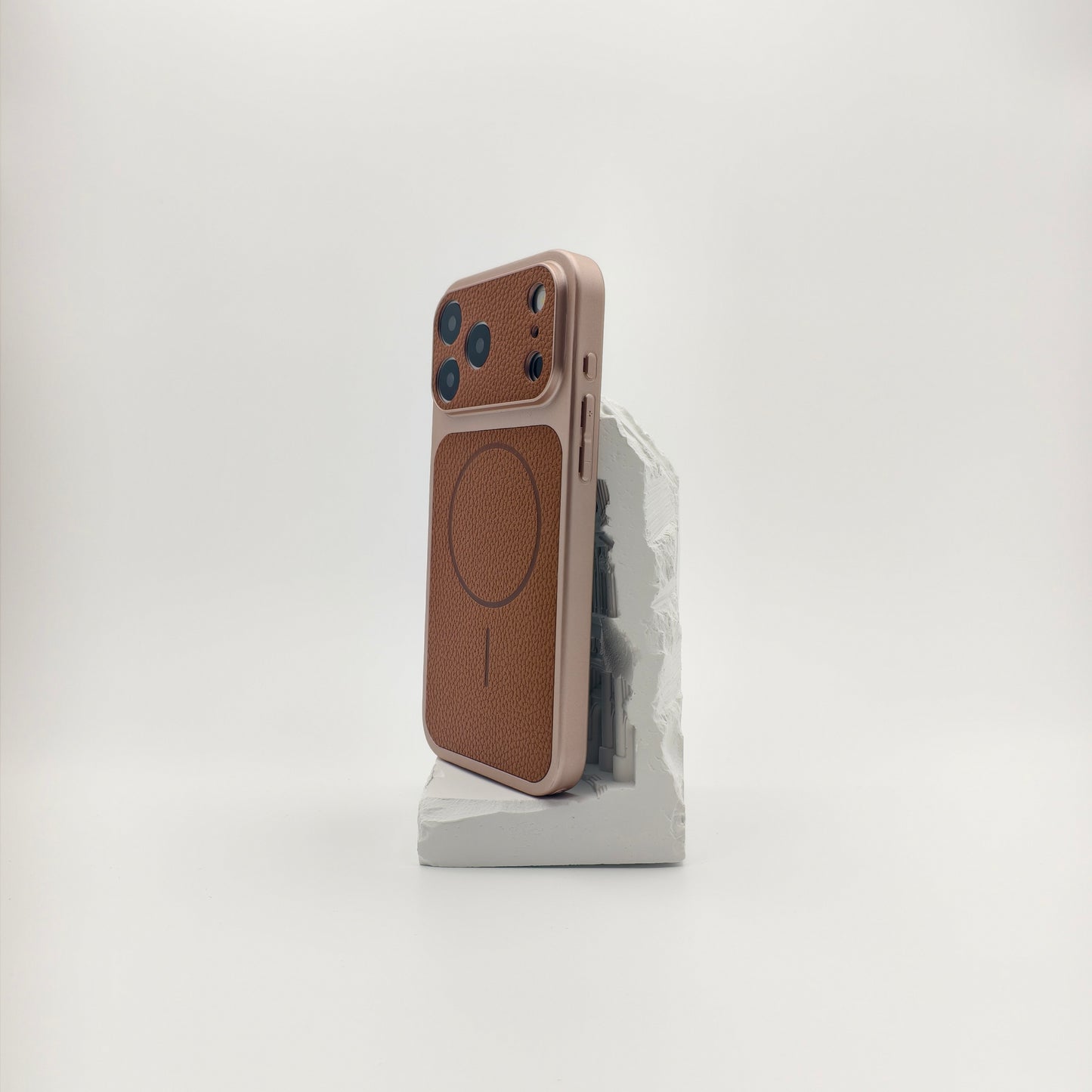 Retro Split Tone Vegan Leather Phone Case