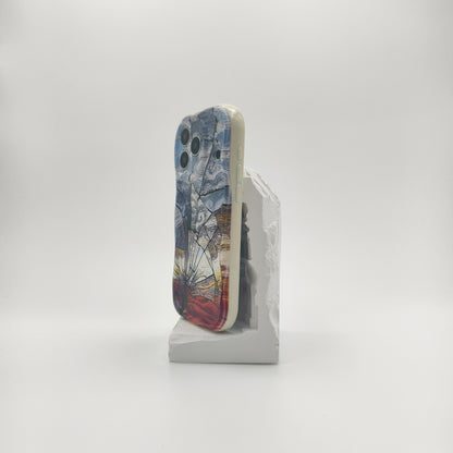 Geometric Oil Paint Wavy Edge Phone Case