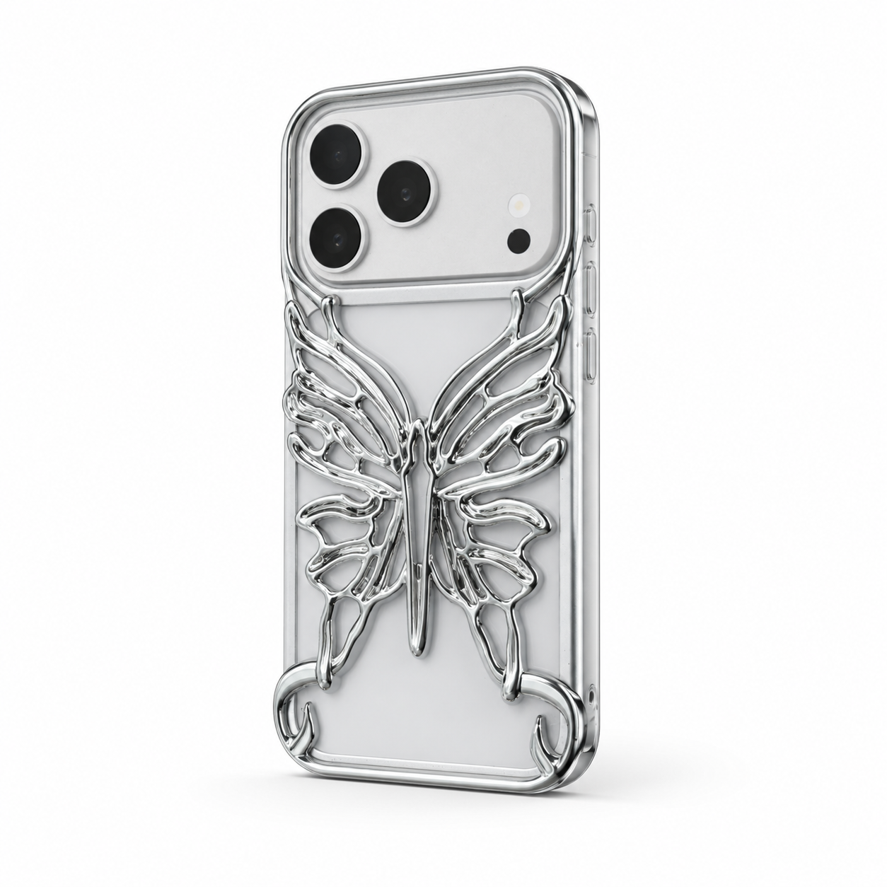 Chrome Butterfly Cooling Phone Case