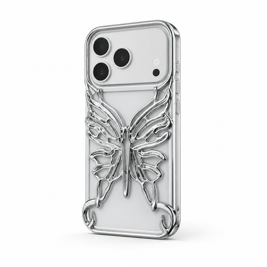 Chrome Butterfly Cooling Phone Case
